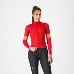 Castelli Corso thermal jersey rood